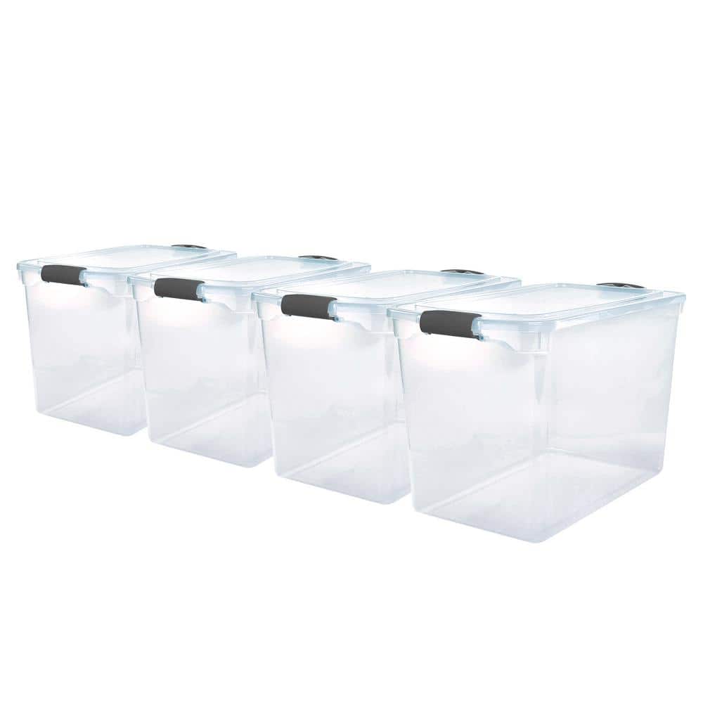 112 qt. Storage Box in Clear (4-Pack) - Hercitys