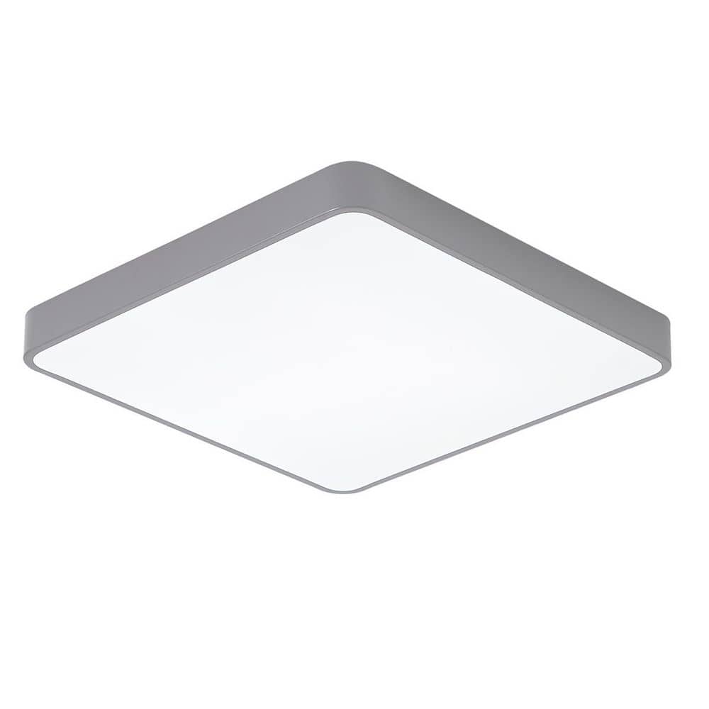 11.8 in. 24-Watt Square LED Ceiling Light Cool White Flush Mount Close to Ceiling Light for Kitchen Bathroom - Hercitys
