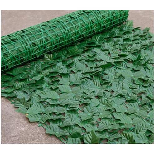 39 in. x 158 in. Artificial Sweet Potato Leaves Privacy Fence Screen Faux Hedge Panels Decorative Plastic Garden Fence - Hercitys