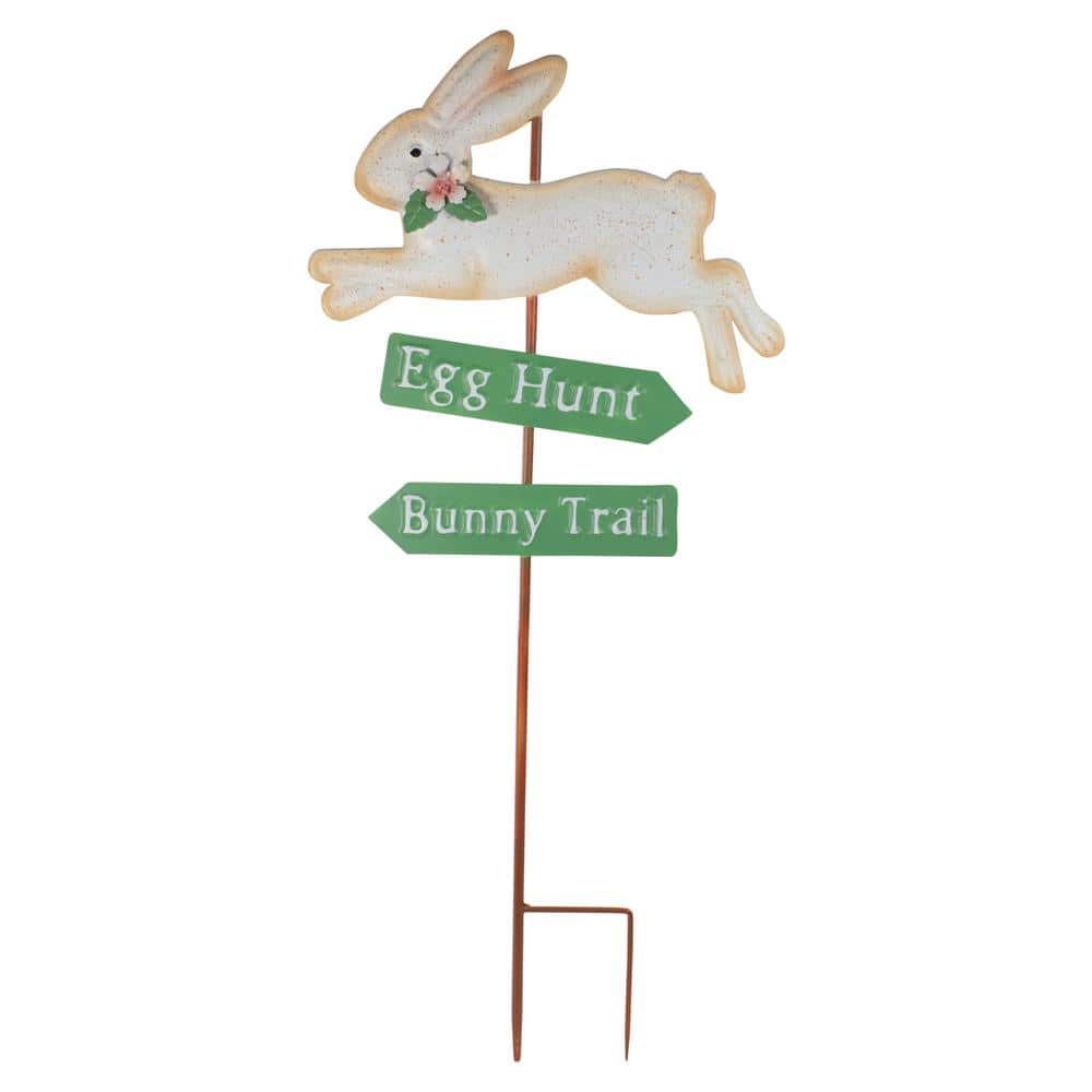 25.5 ft. Easter Egg Hunt and Bunny Trail Outdoor Metal Spring Yard Stake - Hercitys