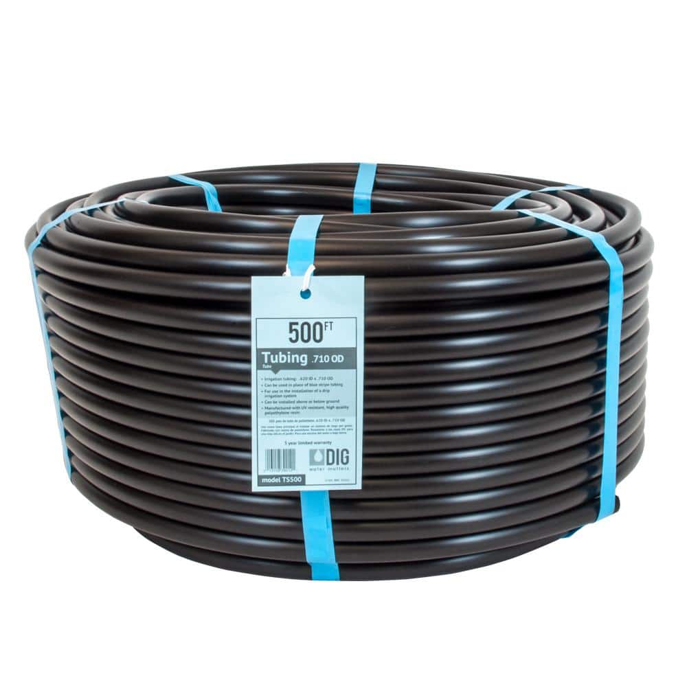 0.620 in. I.D. X 0.710 in.O.D. x 500 ft. Poly Drip Tubing - Hercitys
