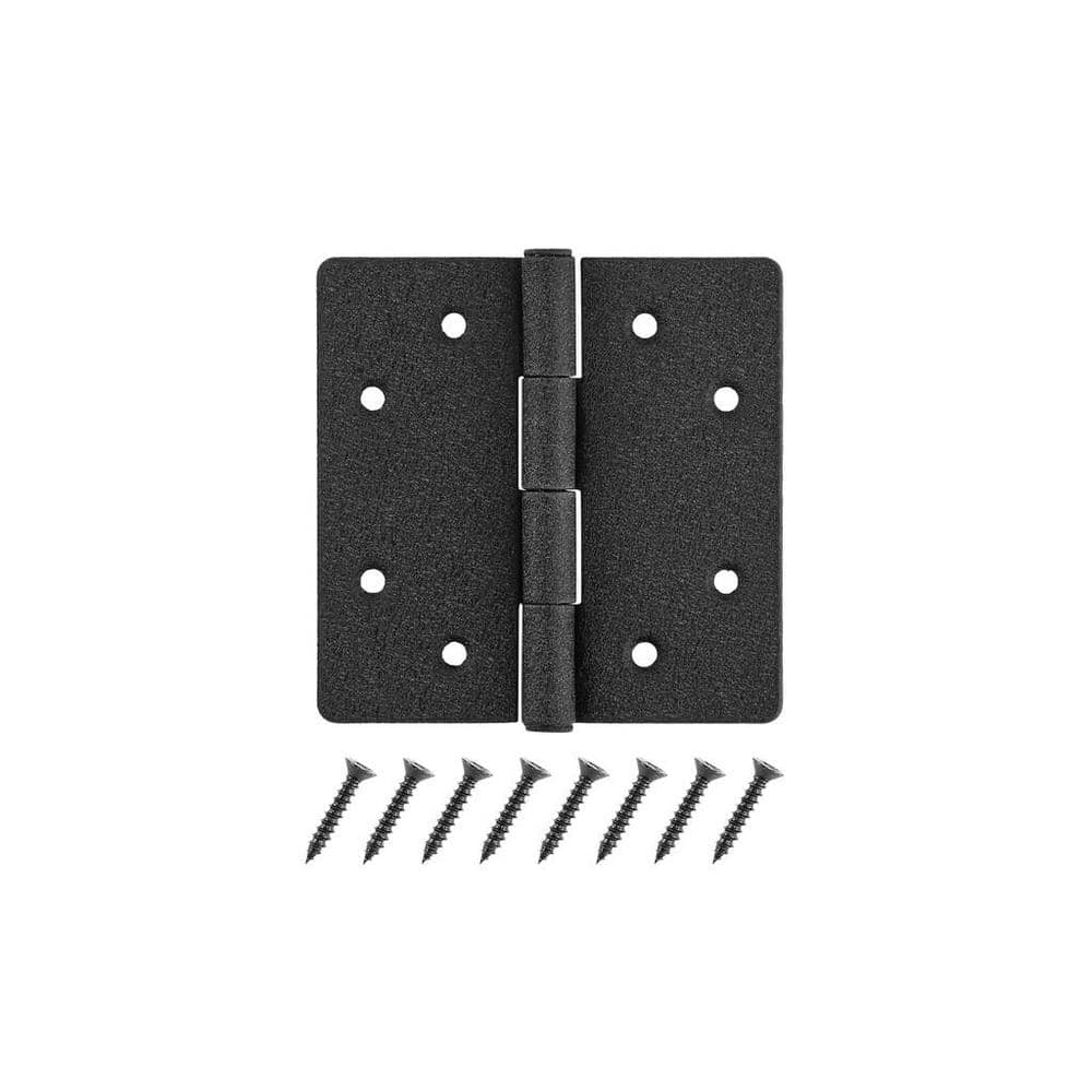 5 in. Black Heavy-Duty Butt Hinge with Rust Defender - Hercitys