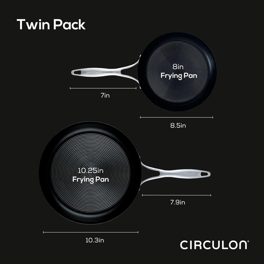2-Piece Silver Stainless Steel Induction Frying Pan Set - Hercitys