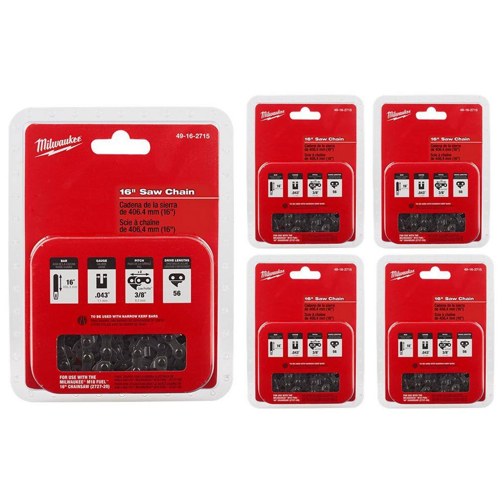 16 in. Chainsaw Chain (5-Pack) - Hercitys
