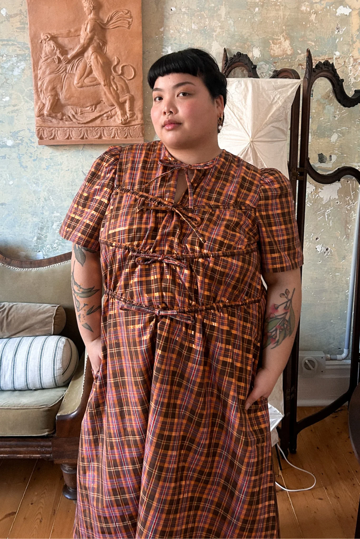 ALICE DRESS - PICKET FENCE PLAID - Hercitys