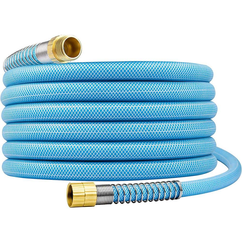 5/8 in. x 25 ft. Drinking Water Safe, 5/8 in. RV Water Hose w/ 3/4 in. Solid Brass Fittings, Flexible and Light-Weight, - Hercitys