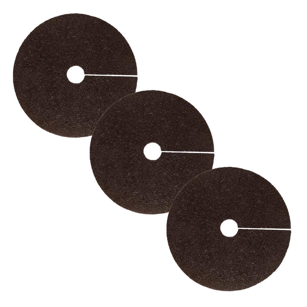 36 in. Brown Recycled Rubber Tree Ring (3-Pack) - Hercitys