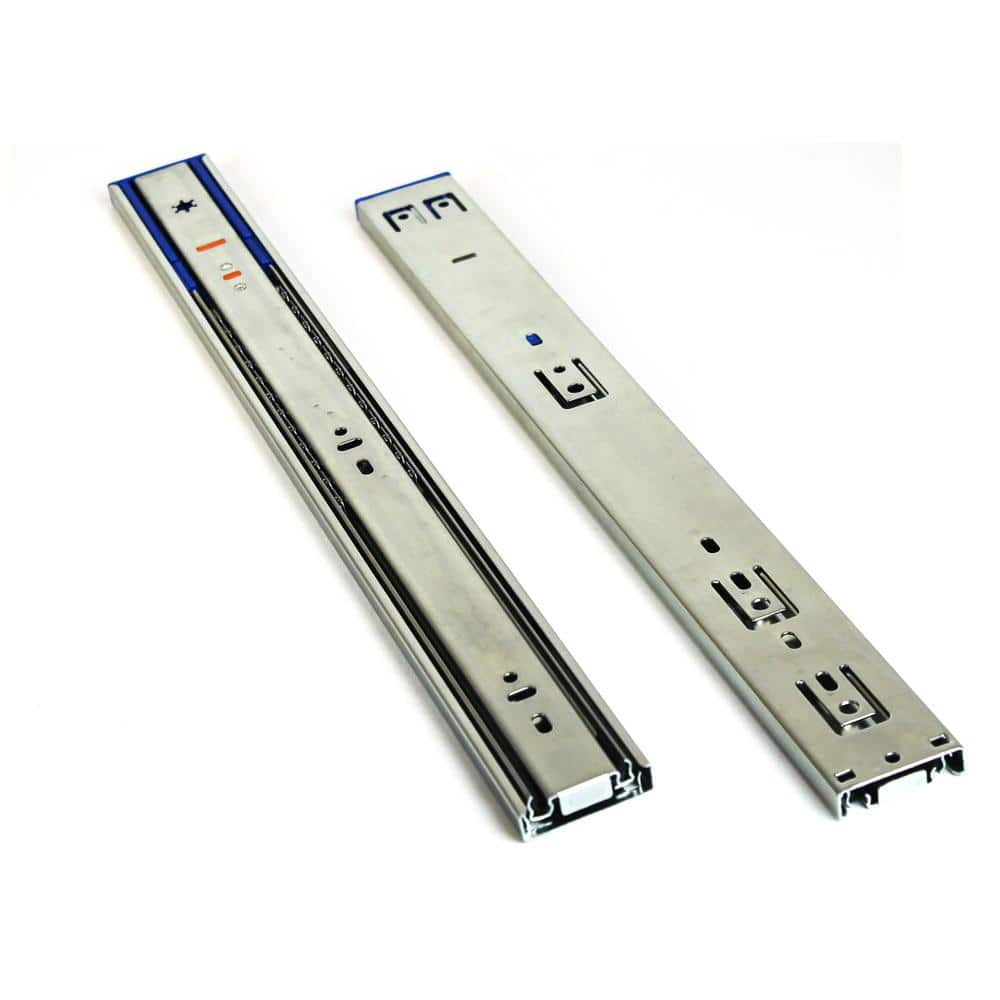 20 in. Side Mount Soft Close Full Extension Ball Bearing Drawer Slide with Installation Screws 1-Pair (2 Pieces) - Hercitys