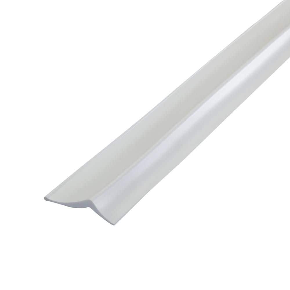 1 in. x 30 ft. White Vinyl Top and Sides Garage Door Weatherstripping - Hercitys
