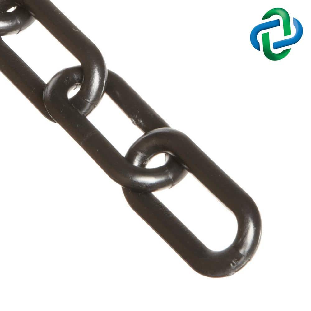 2 in. (54 mm) x 25 ft. Black Heavy-Duty Plastic Barrier Chain - Hercitys