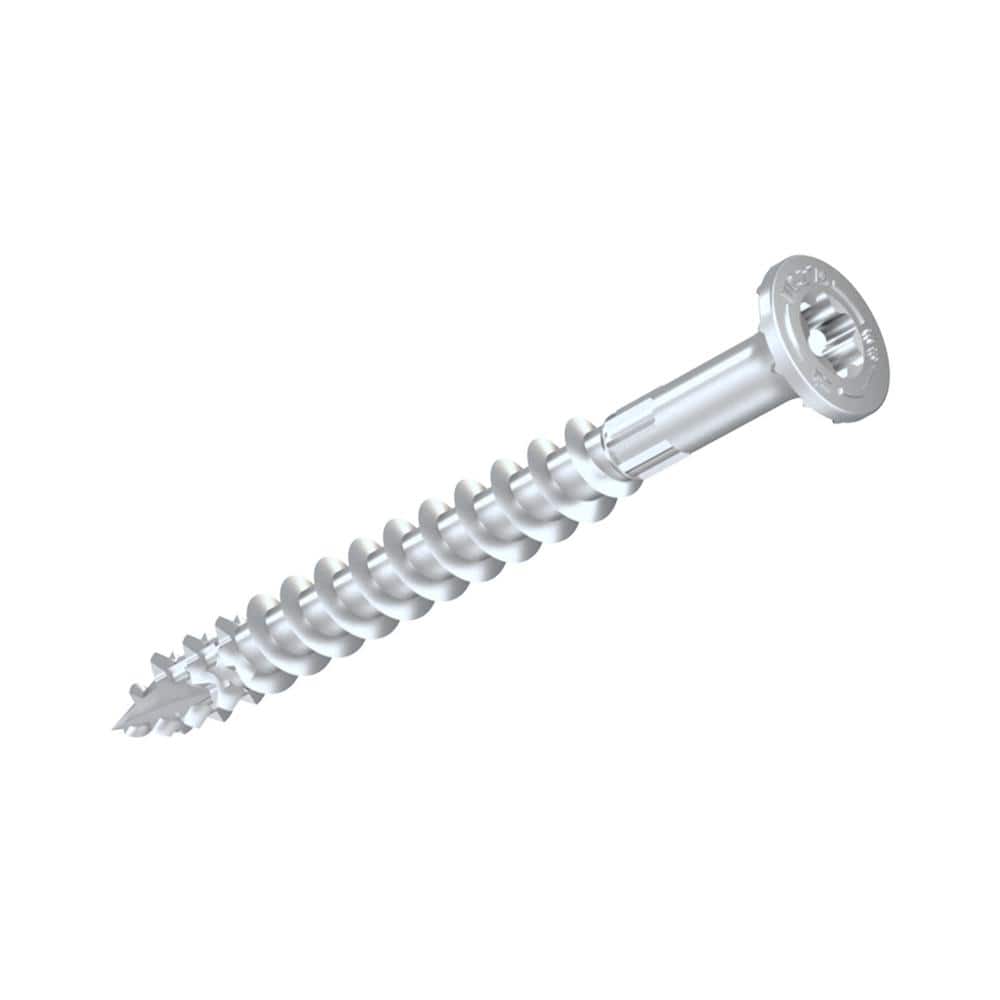 0.276 in. x 4 in. T-50 6-Lobe, Washer Head, Strong-Drive SDWS Timber Screw, Type 316 Stainless Steel (30-Pack) - Hercitys