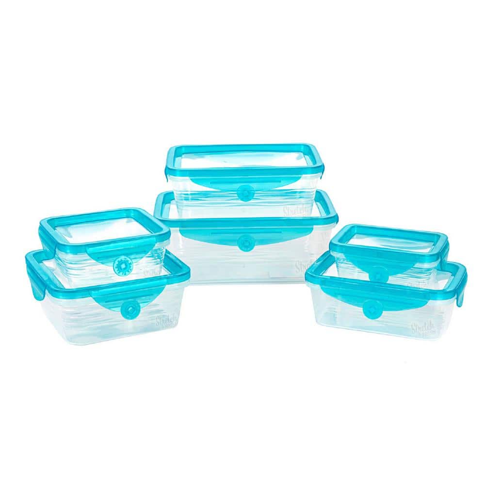12-Pieces Stretch and Fresh Stretchable Silicone Air-Tight Food Storage Container Set - Hercitys