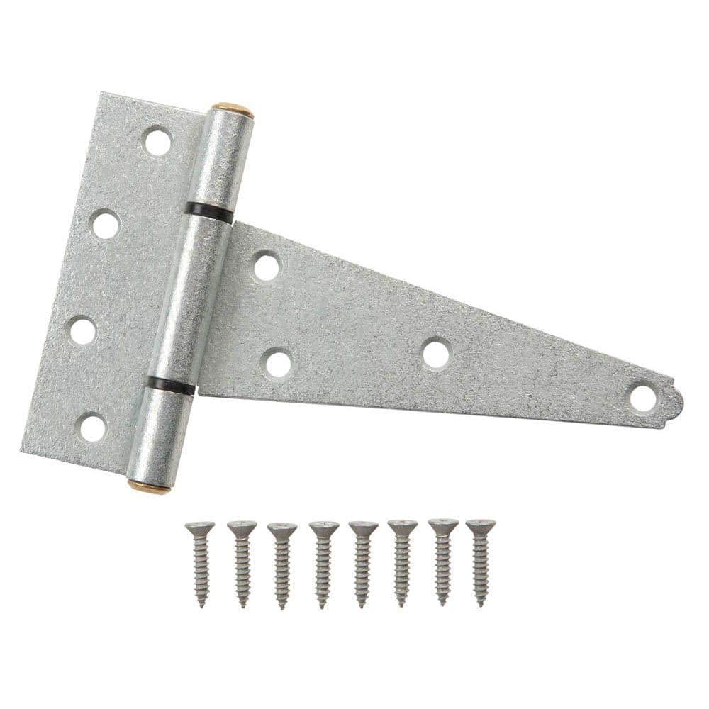 (2-Pack) 6 in. Standard  Galvanized Heavy-Duty Tee Hinge - Hercitys