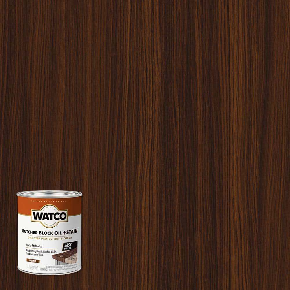 1 Pint Hazelnut Butcher Block Interior Paint/Stain Oil/Conditioner (Case of 4) - Hercitys