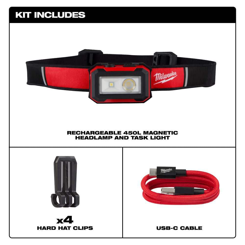 450 Lumens Internal Rechargeable Magnetic Headlamp and Task Light - Hercitys