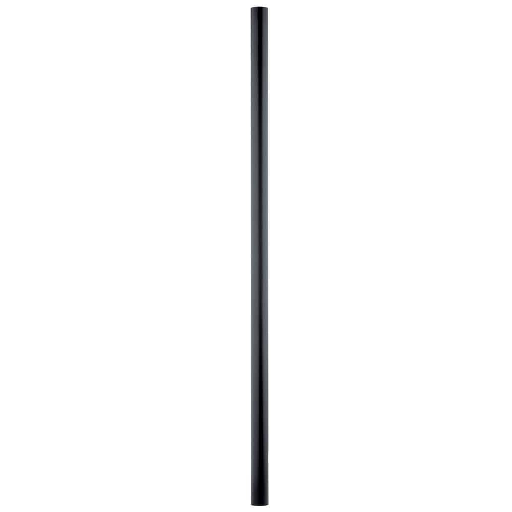 3 in. x 84 in. Black Direct Burial Outdoor Lamp Post (1-Pack) - Hercitys