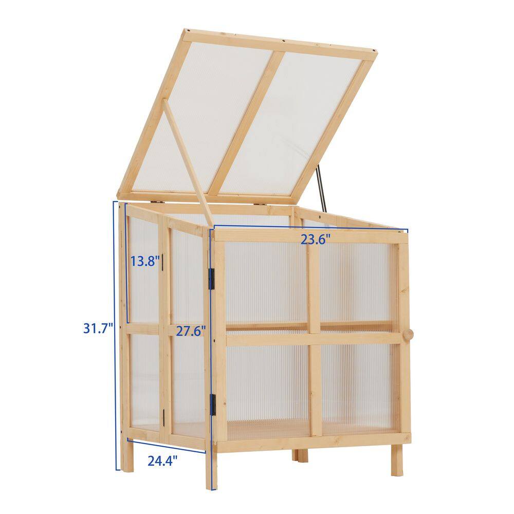 2-Tier Foldable Wood Planter Greenhouse-Portable and Space-Saving Garden Solution - Hercitys