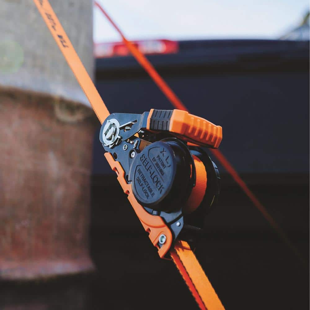 16 ft. x 1 in. Light Duty Tie Down Ratchet Strap (2-Pack) - Hercitys