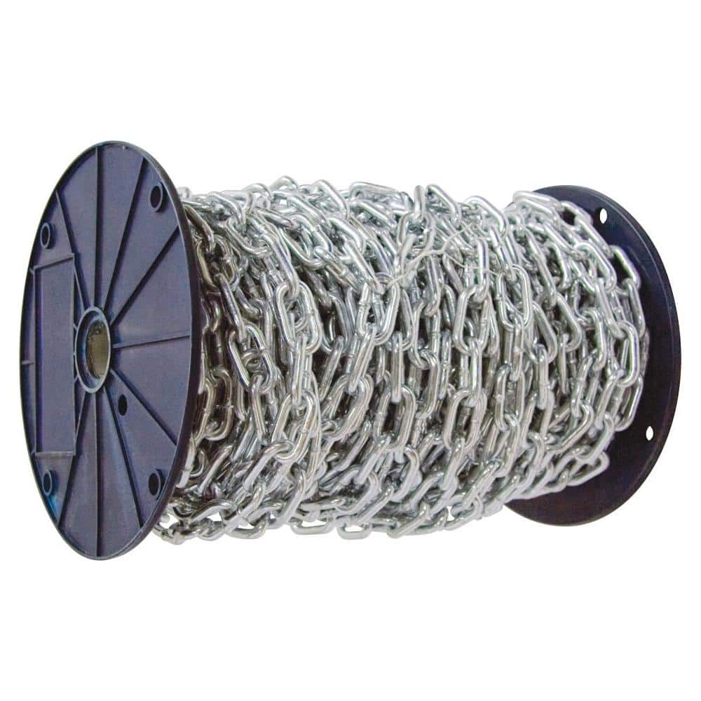 1/8 in. x 100 ft. Grade 30 Proof Coil Chain in Zinc Plated Reeled - Hercitys