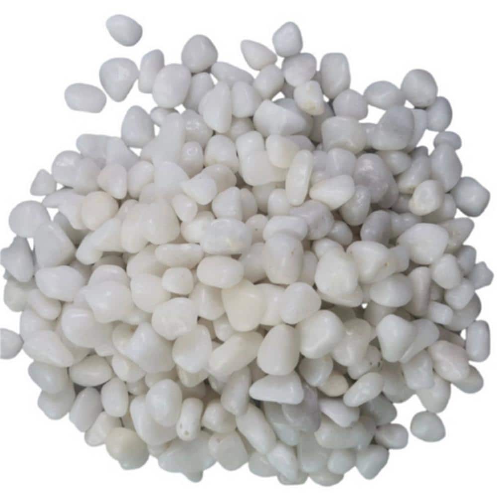 0.40 cu. ft. 1 in. to 3 in. 30 lbs. Grade A White Polished River Pebbles - Hercitys