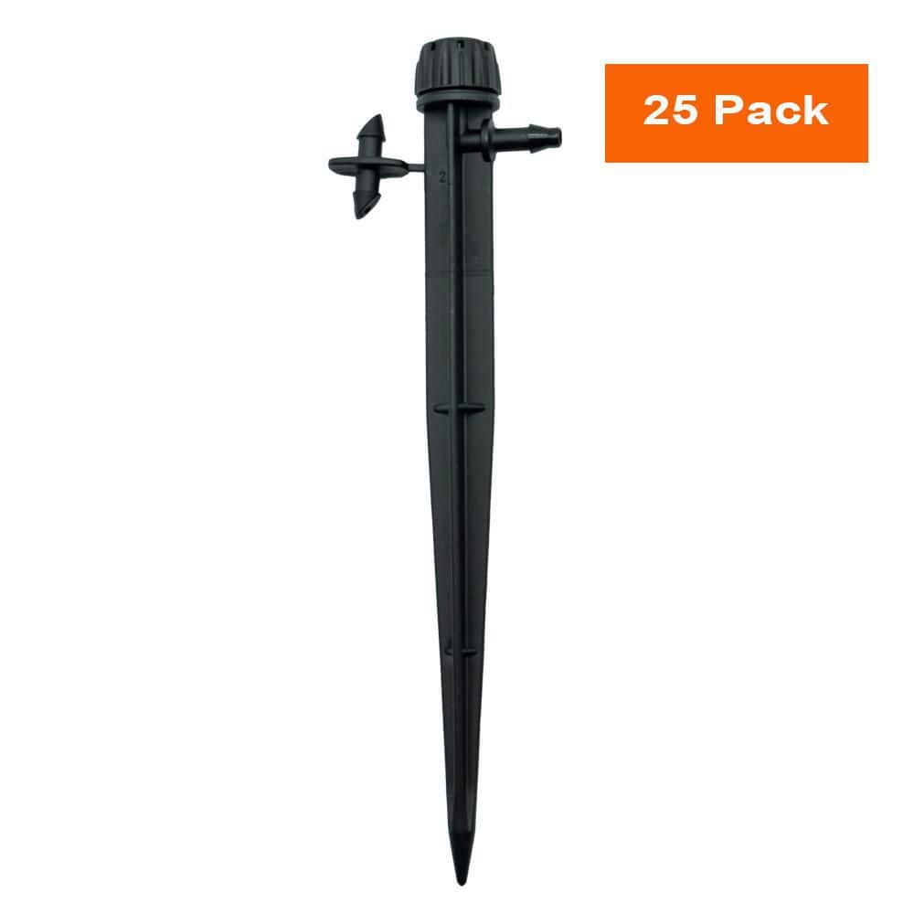 0-10 GPH Adjustable Dripper on Spike 180 Degree (25-Pack) - Hercitys