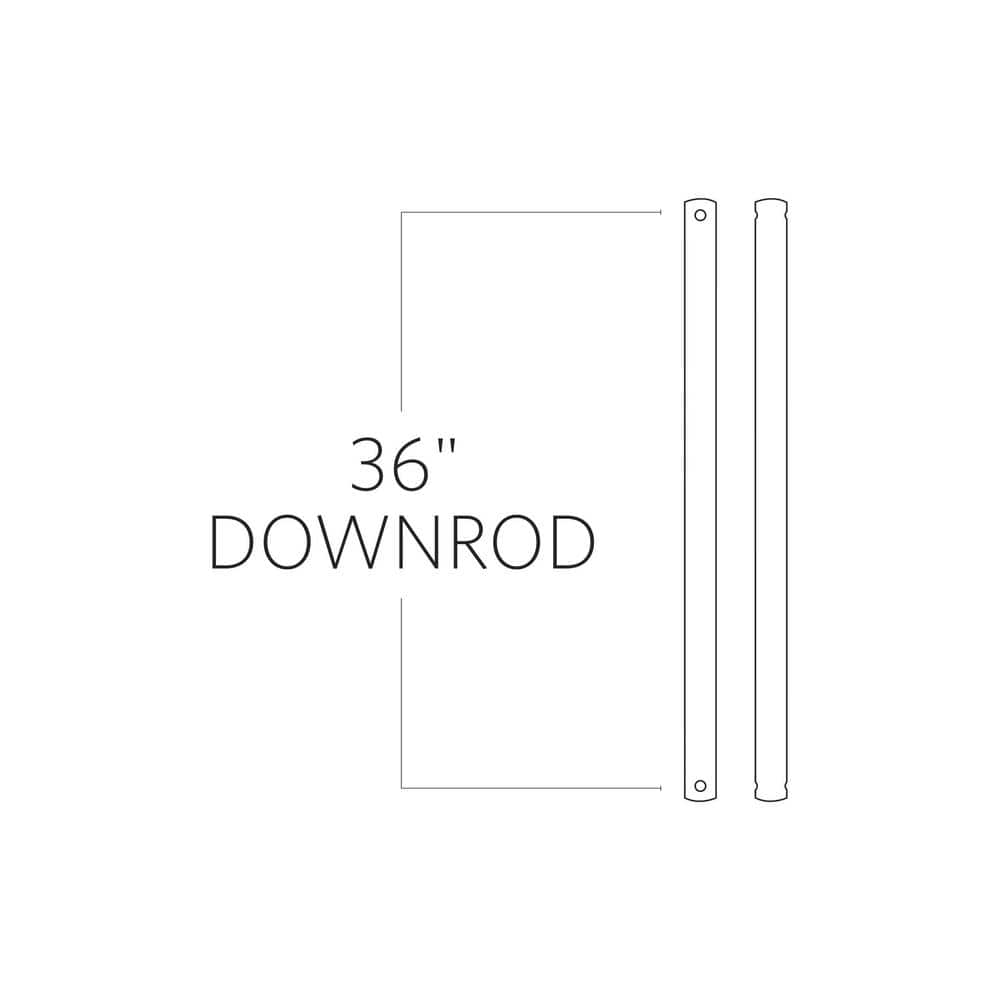 36 in. Tuscan Bronze Extension Downrod, 1/2 in. Inside Diameter - Hercitys