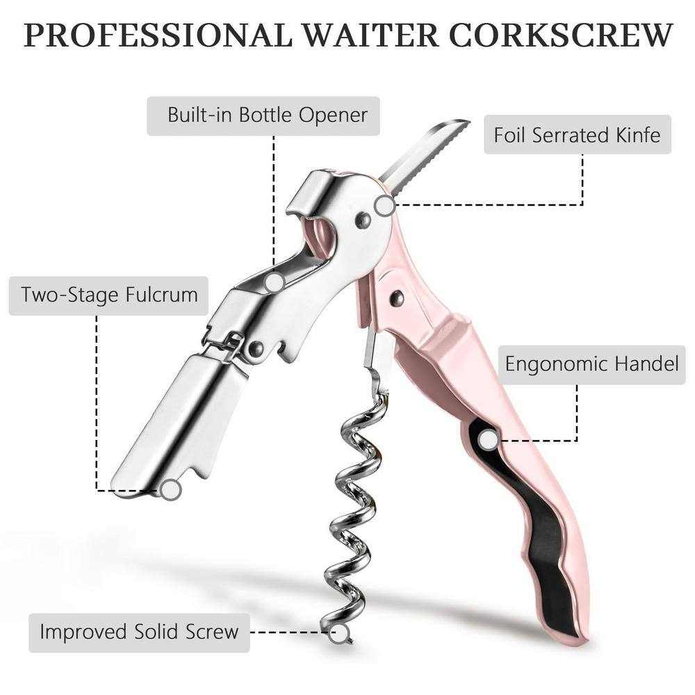 20-Pack Multi-colored Wine Opener for Bartender, Waiter Corkscrew Wine Key, Wine Bottle Opener Double Hinged - Hercitys