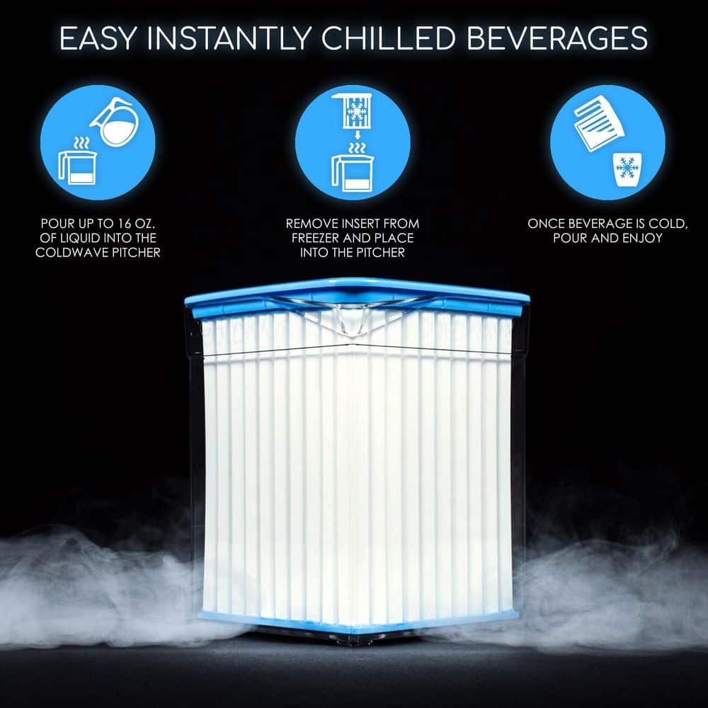 16 oz. 3-Piece Blue Refrigerator to Freezer Container Ultimate Beverage Chiller - Hercitys