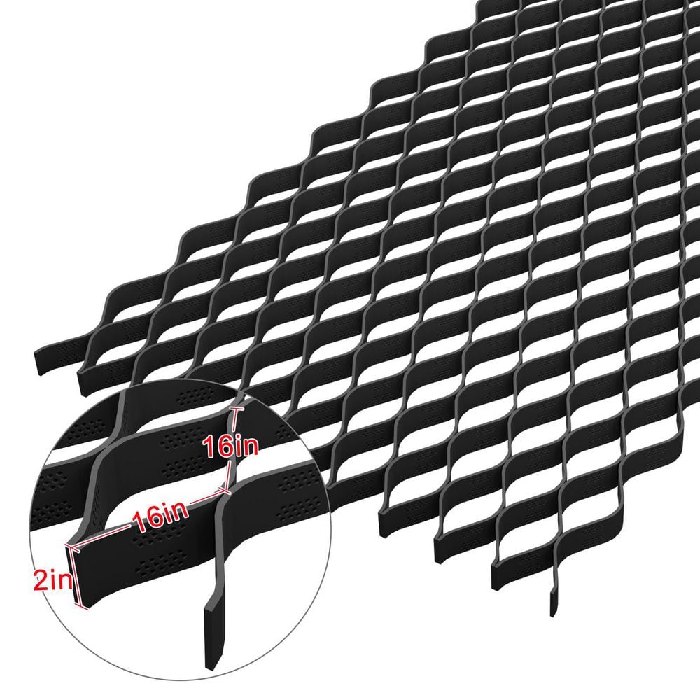 10 ft. x 33 ft. x 2 in. Plastic Ground Geo Grid Erosion Control Geocell for Gentle Slope and Temporary Drainage Channel - Hercitys