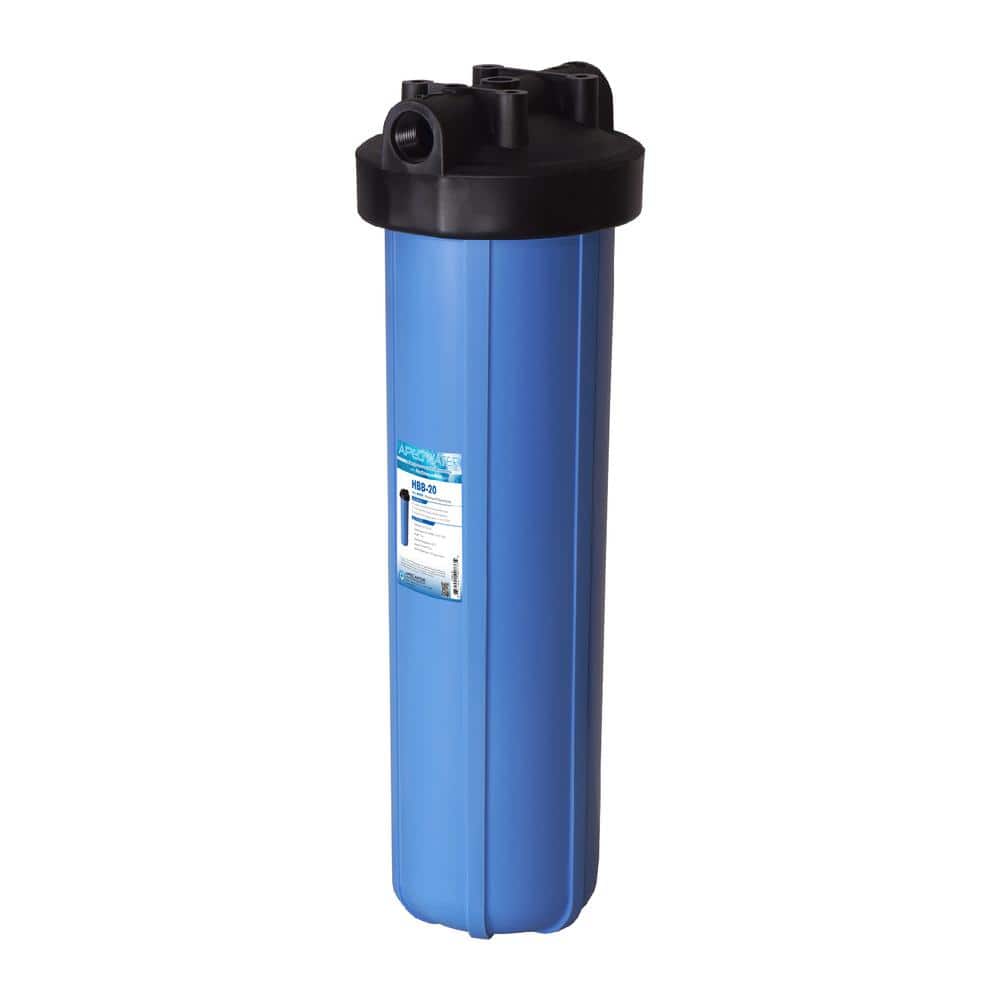 20 in. Big Blue Whole House Water Filter Housing 1 in. Inlet/Outlet - Hercitys