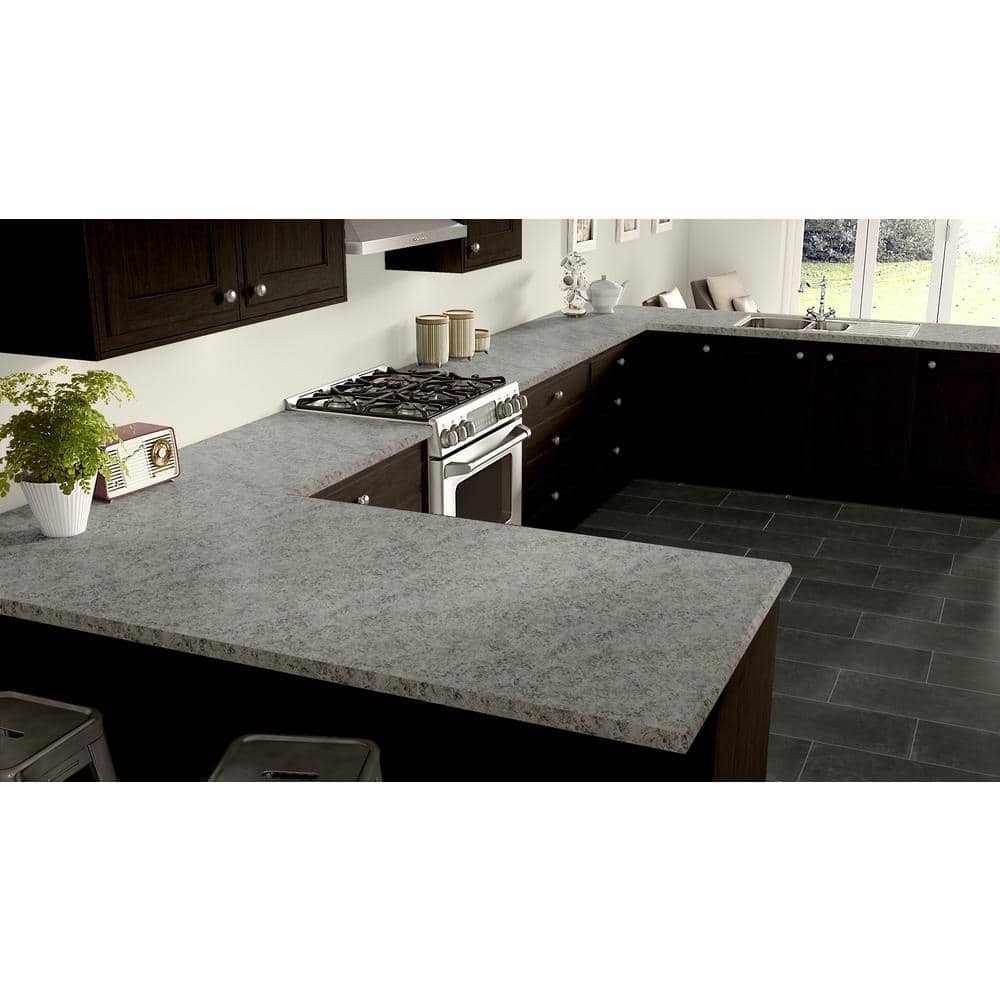 4 ft. x 8 ft. Laminate Sheet in White Juparana with Standard Fine Velvet Texture Finish - Hercitys