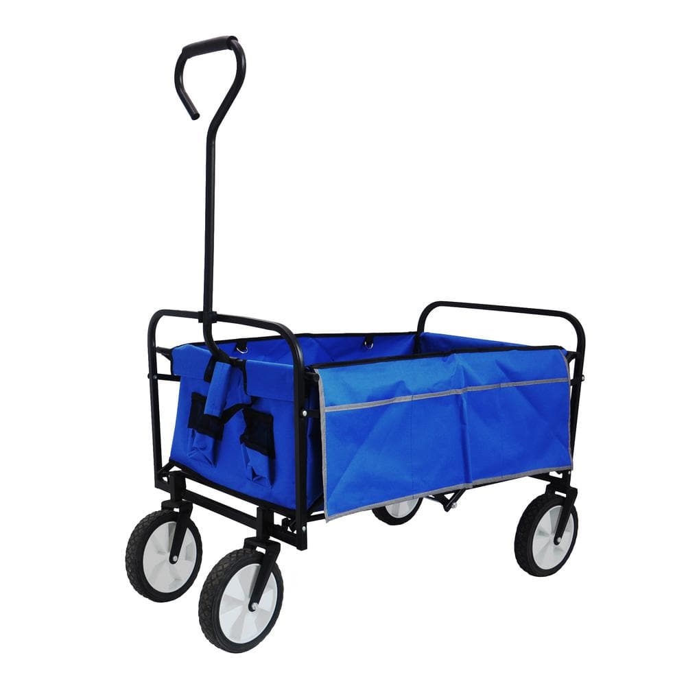 19.67 cu. ft. Steel Folding Wagon Shopping Beach Garden Cart - Hercitys