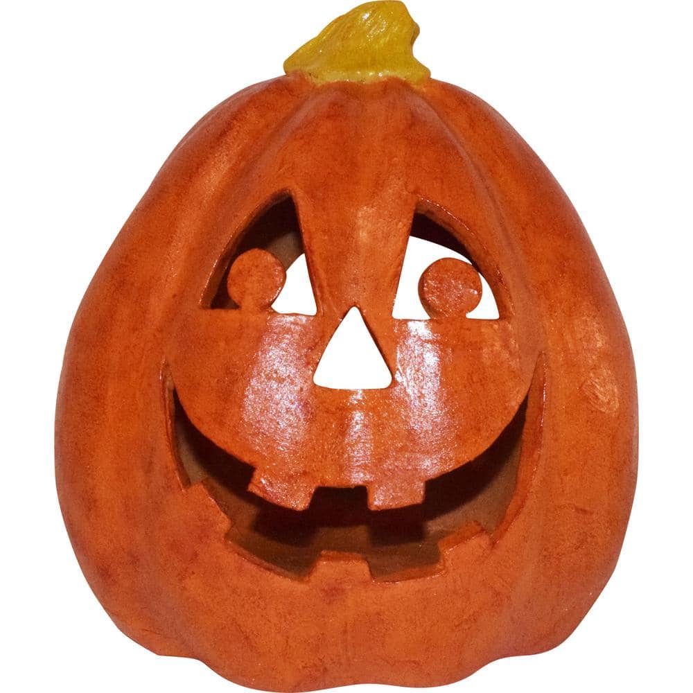 12.5 in. Dia Halloween Tabletop Jack-O-Lantern, Orange - Hercitys