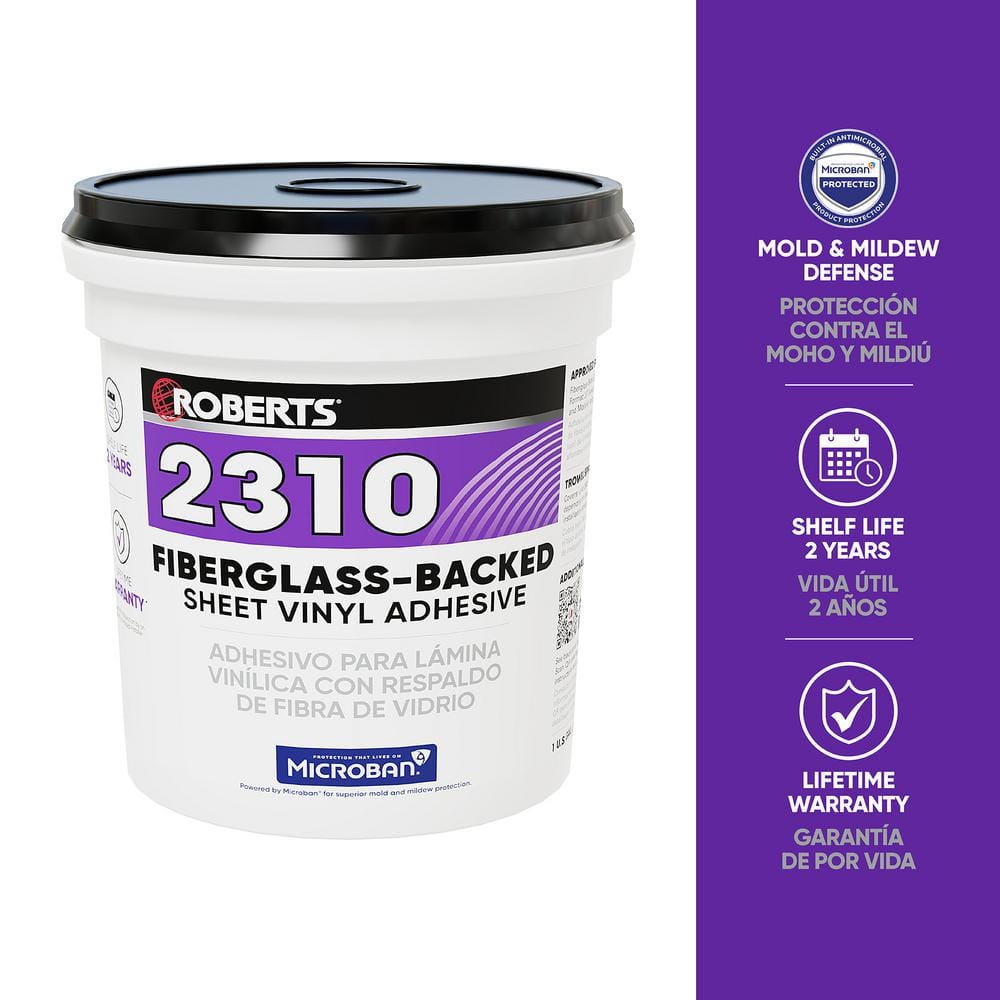 2310 1 Gal. (4 qt.) Resilient Flooring Adhesive for Fiberglass Sheet Goods and Luxury Vinyl Tile - Hercitys