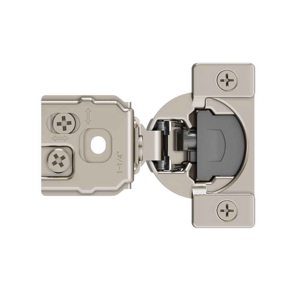 2-Pack Nickel 1 1/4 inch  32mm  Overlay Face Frame Soft Close Concealed Cabinet Hinges - Hercitys