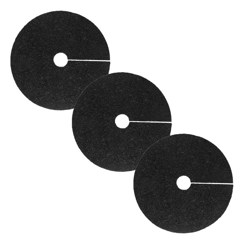 24 in. Black Recycled Rubber Tree Ring (3-Pack) - Hercitys