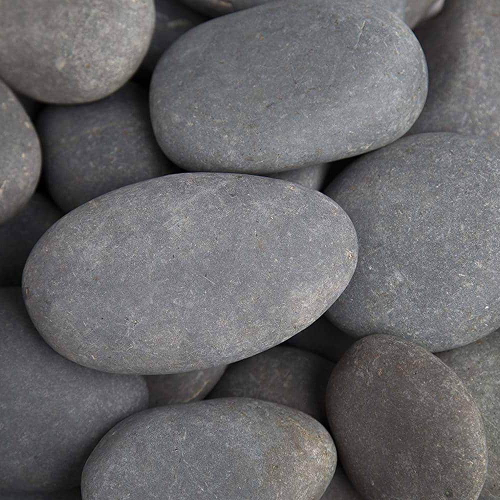 0.25 cu. ft. 3 in. to 5 in. 20 lbs. Grey Mexican Beach Pebble - Hercitys