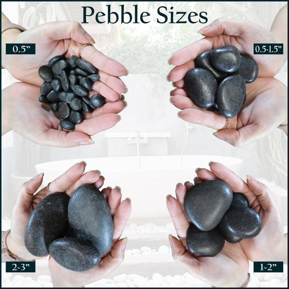 0.055 cu. ft. 0.5 in. to 1 in. Black Plastic Pebbles - Hercitys