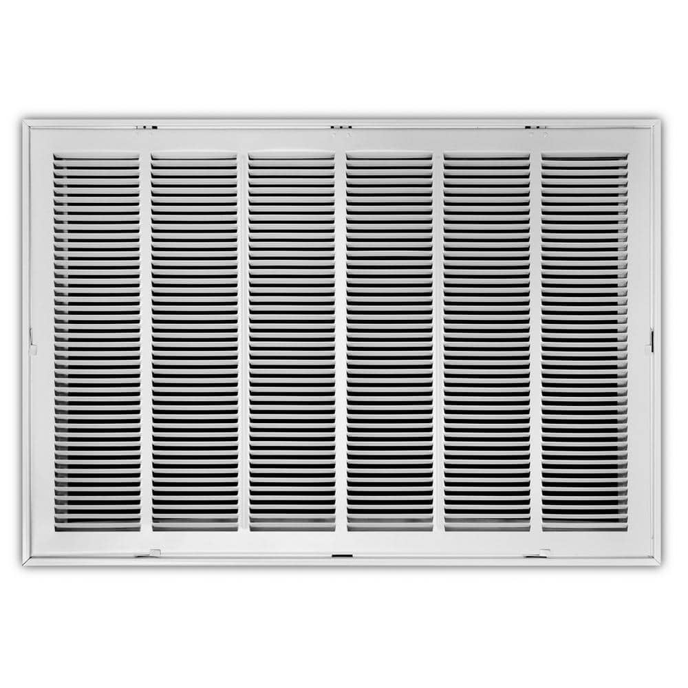 12 in. x 24 in. Steel Return Air Filter Grille in White - Hercitys