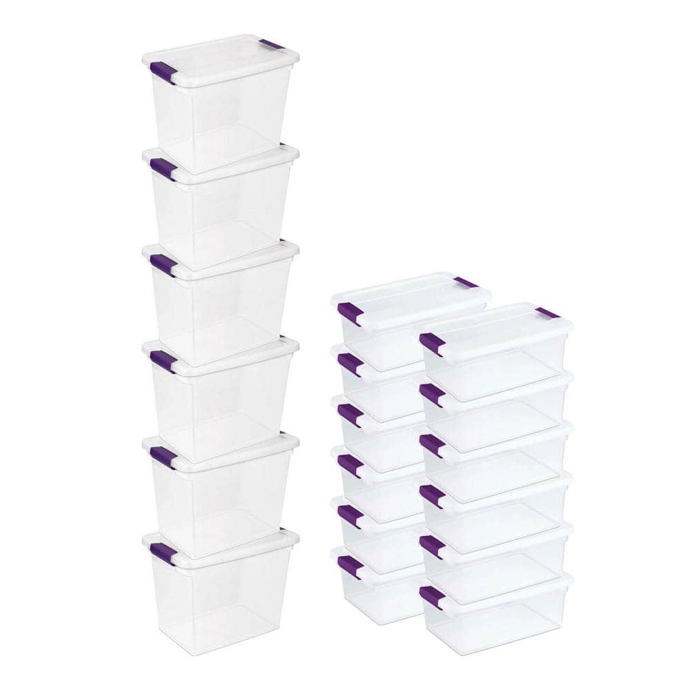 15 Qt. Storage Container (6-Pack) + Latch Tote (12-Pack) - Hercitys