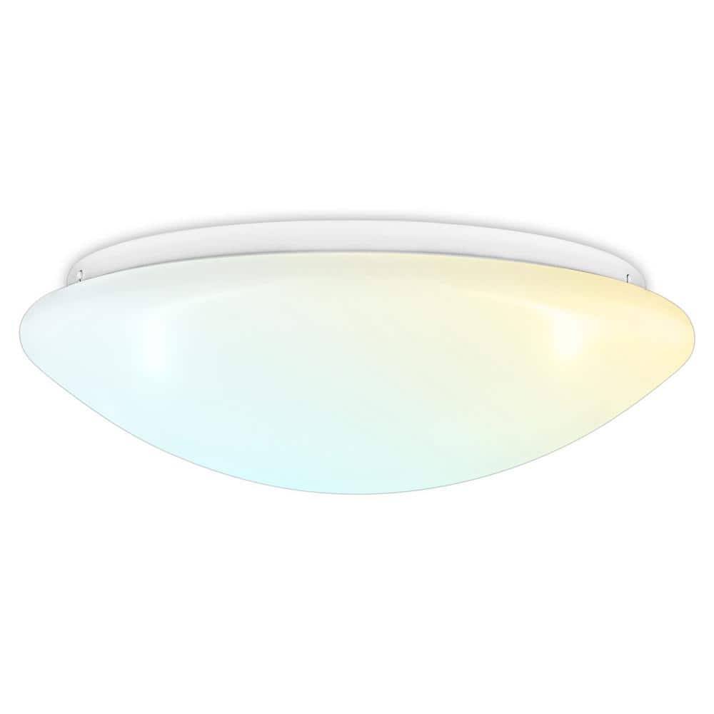 11 in. 20-Watt 5 Color Selectable LED 2700K/3000K/3500K/4000K/5000K Flush Mount Dimmable Fixture 1500 Lumens (1-Pack) - Hercitys