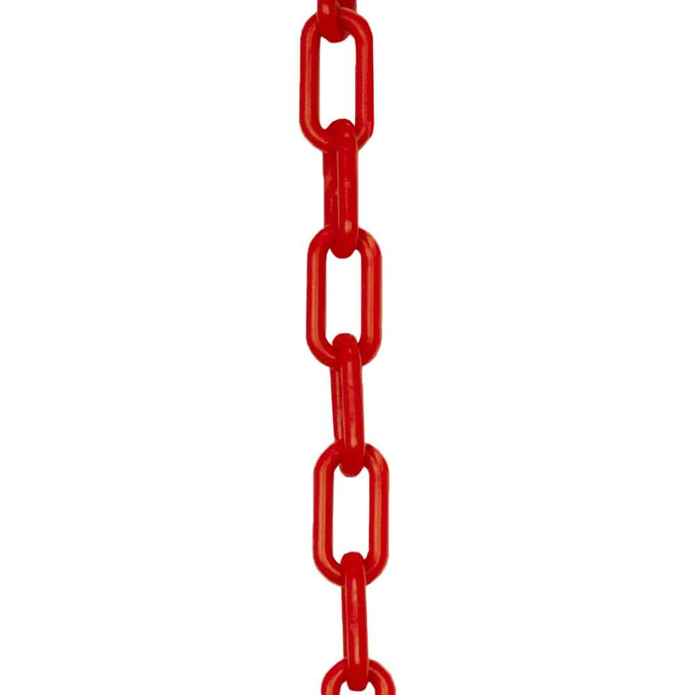 2 in. (#8, 51 mm) x 25 ft. Red Plastic Chain - Hercitys