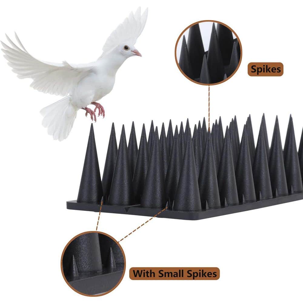 20-Pack Deterrent Bird Spikes for Squirrel Cat Raccoon and Pigeon Protection - Hercitys