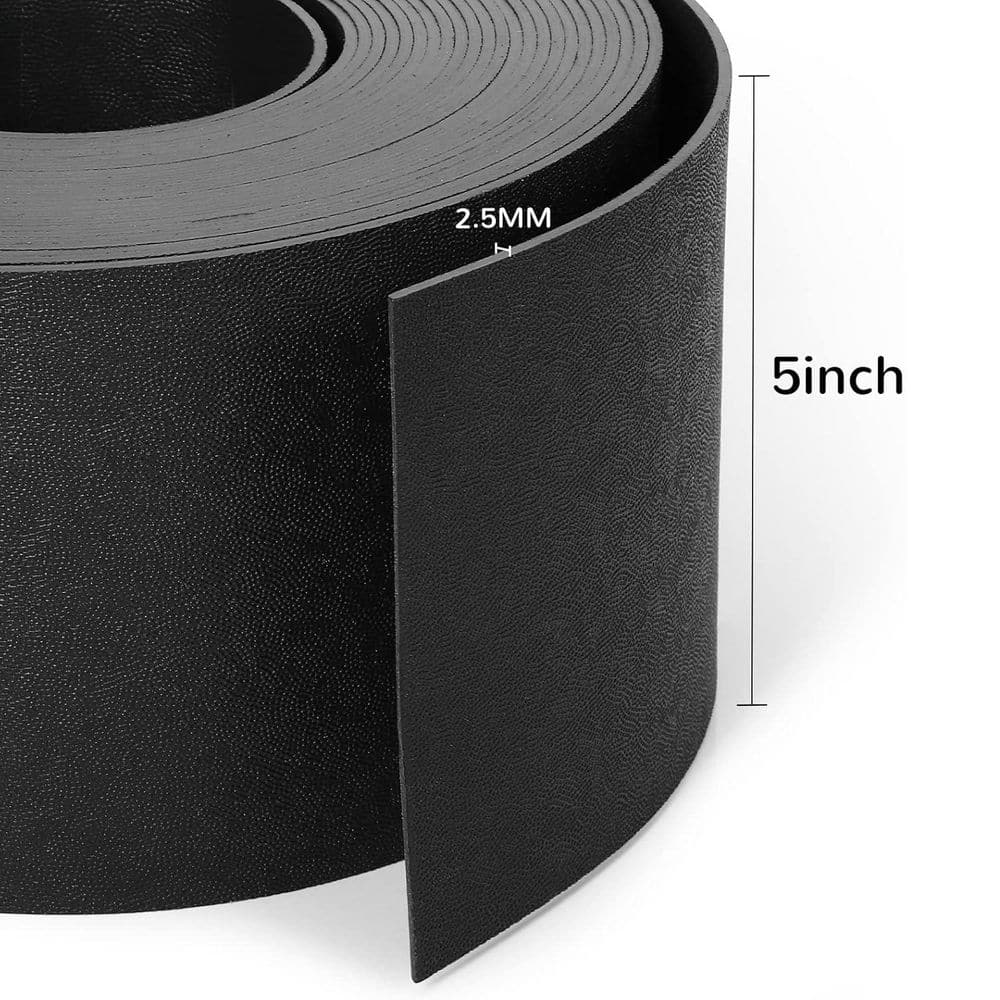 100 ft. x 0.1 in. x 5 in. Black Polyethylene Edging with Stakes - Hercitys