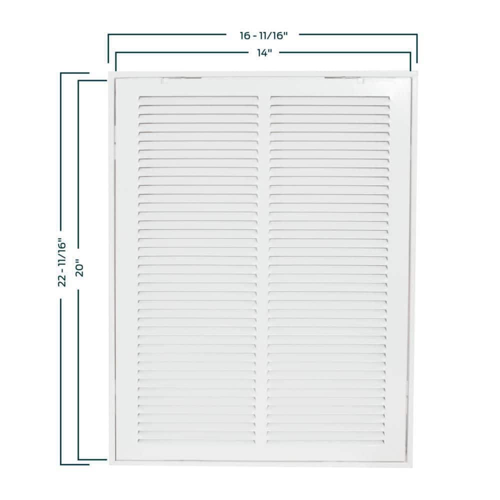 14 in. x 20 in. Steel Return Filter Grille - Hercitys