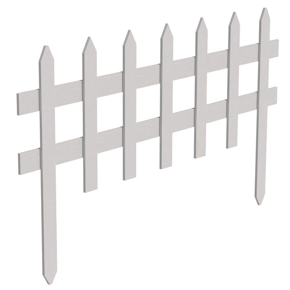 18 in. H 36 in. W Wood Picket Garden Fence (12-Pack) - Hercitys