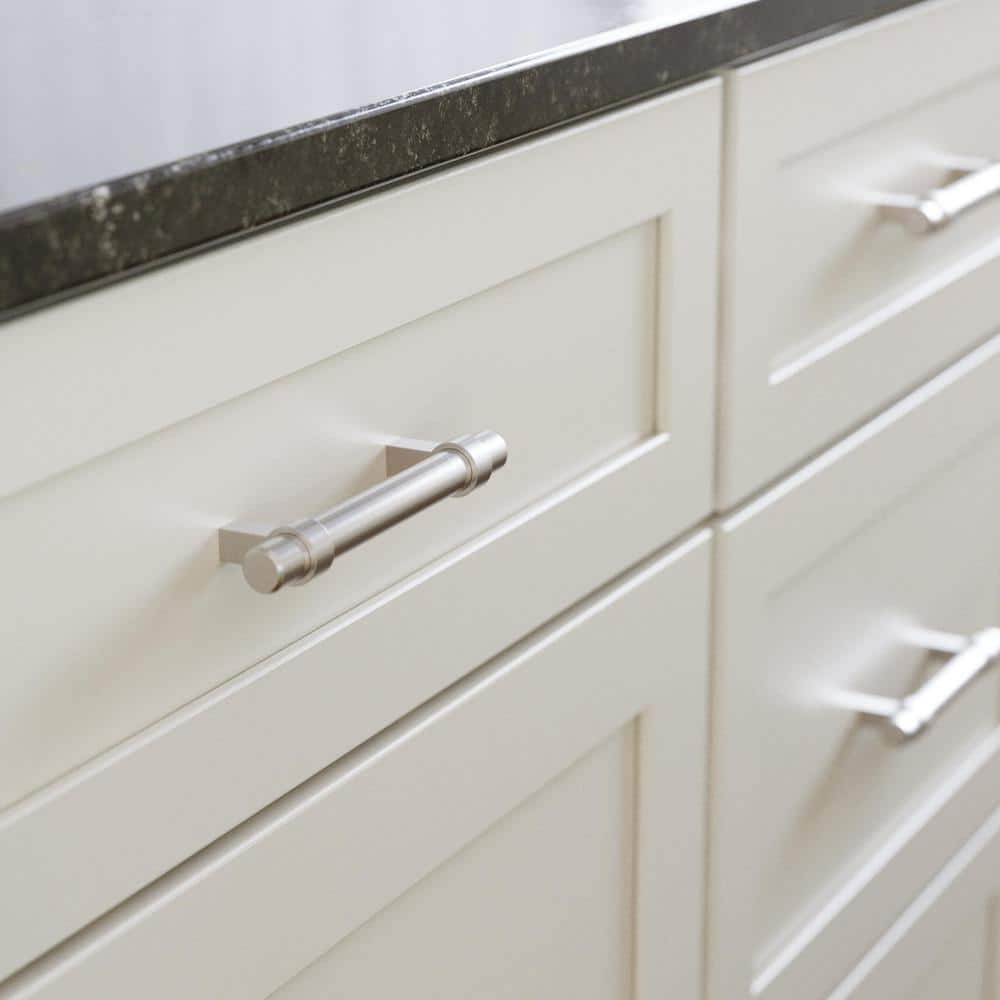 10-Pack Simple Wrapped Bar 3-3/4 in. (96 mm) Classic Cabinet Drawer Pulls in Stainless Steel - Hercitys