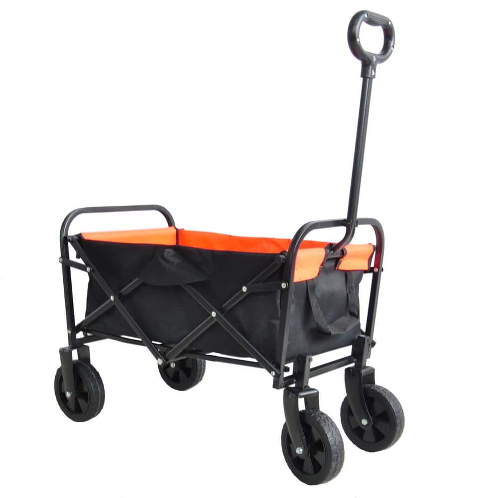 1.44 cu. ft. Folding Steel Wagon Shopping Beach Garden Cart - Hercitys
