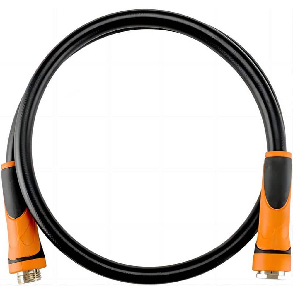 5/8 in. x 5 ft. Short Water Hose Heavy-Duty, Flexible, Light-Weight Hybrid Hose w/ Swivel Grip, Male to Female Fittings - Hercitys