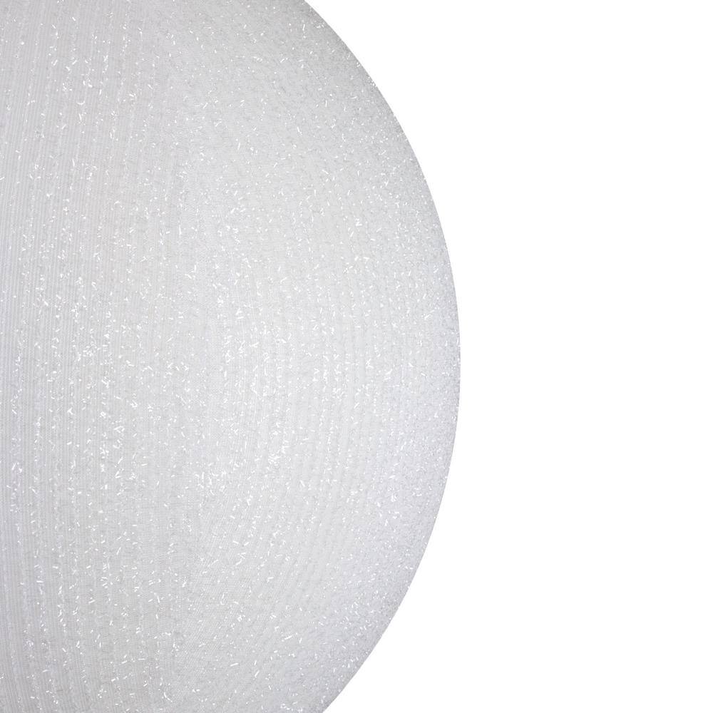 19.5 in. White Tinsel Inflatable Christmas Ball Ornament Outdoor Decor - Hercitys